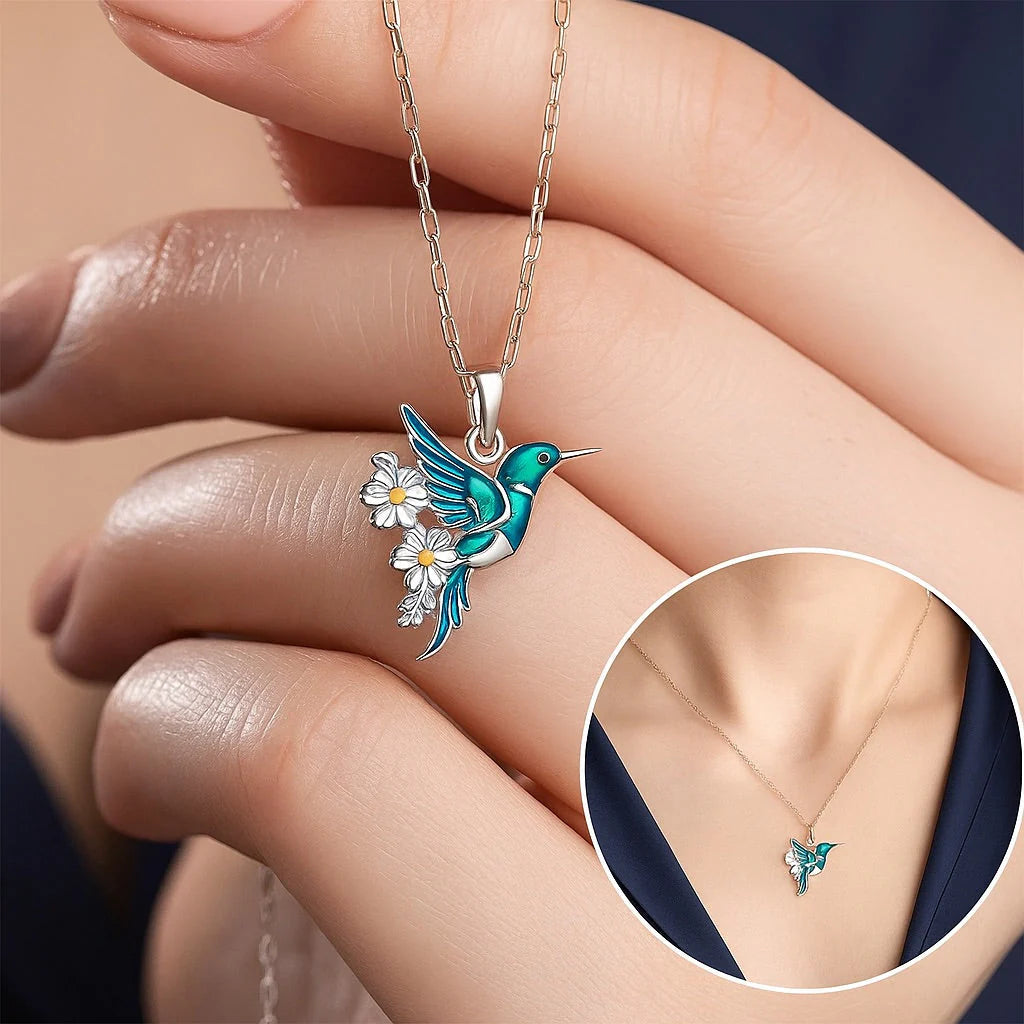 Azure Hummingbird Necklace