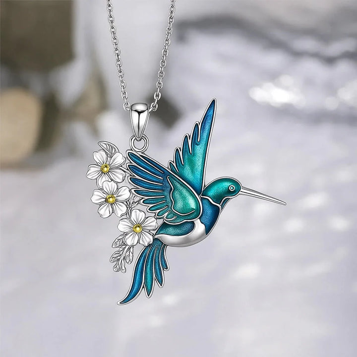 Azure Hummingbird Necklace