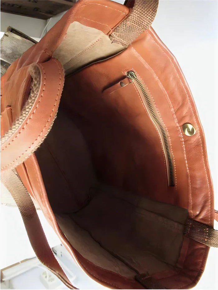 Clara™ | No More Searching | Leather Tote with Pockets