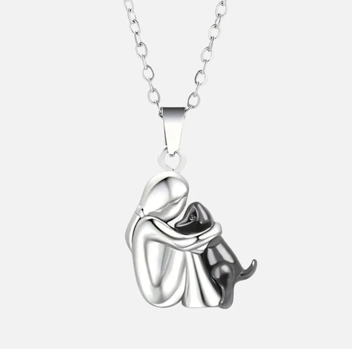 Embrace Dog Pendant Necklace – A Symbol of Love & Loyalty