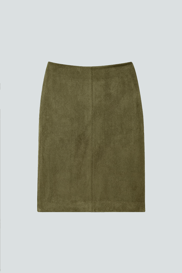 NOVAE | Suede-style midi skirt