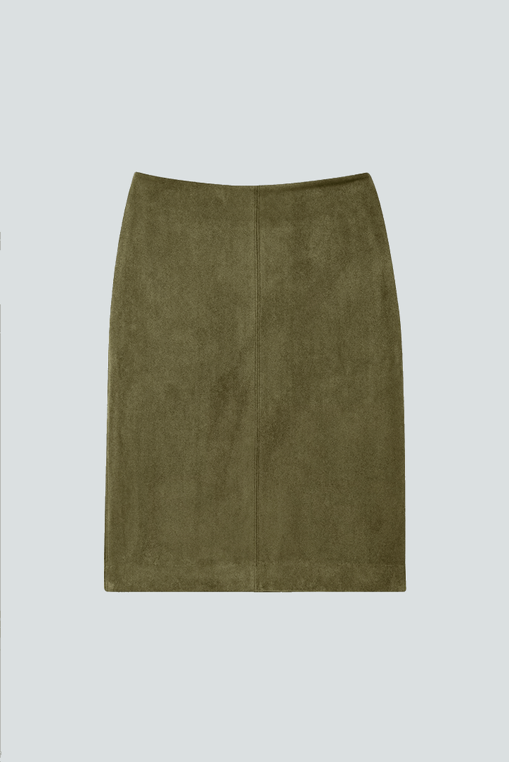 NOVAE | Suede-style midi skirt