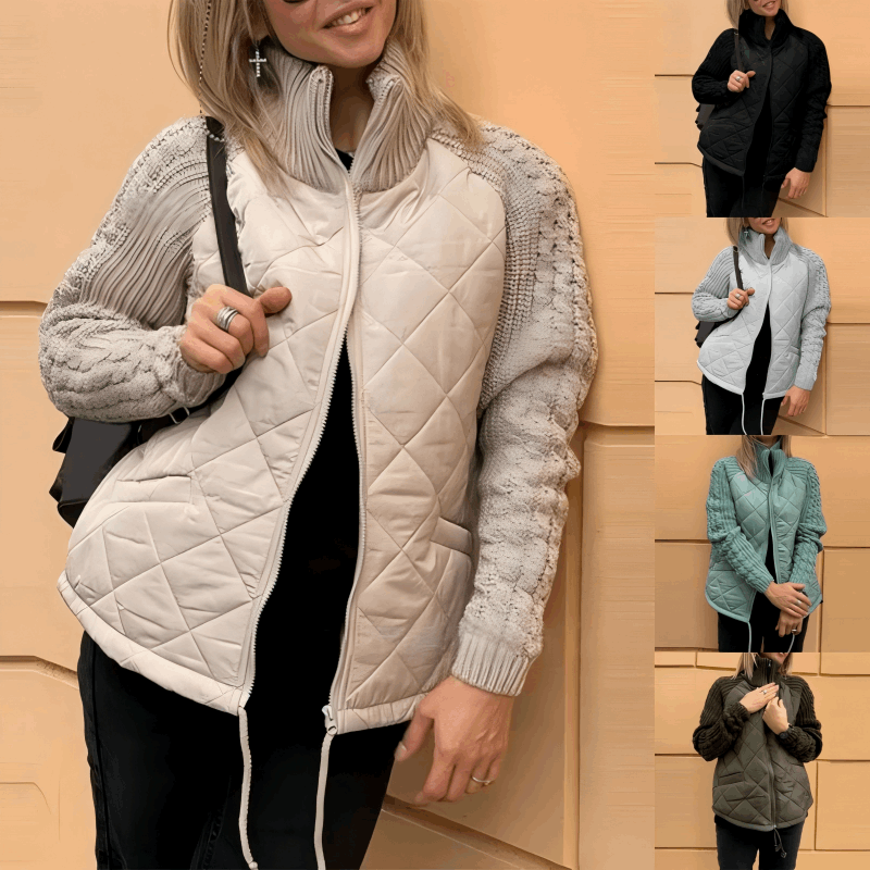 NOVAE | Women's knitted patchwork down jacket