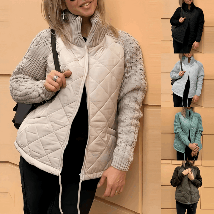 NOVAE | Women's knitted patchwork down jacket