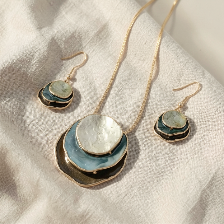 Vintage Blue Layered Stone Set