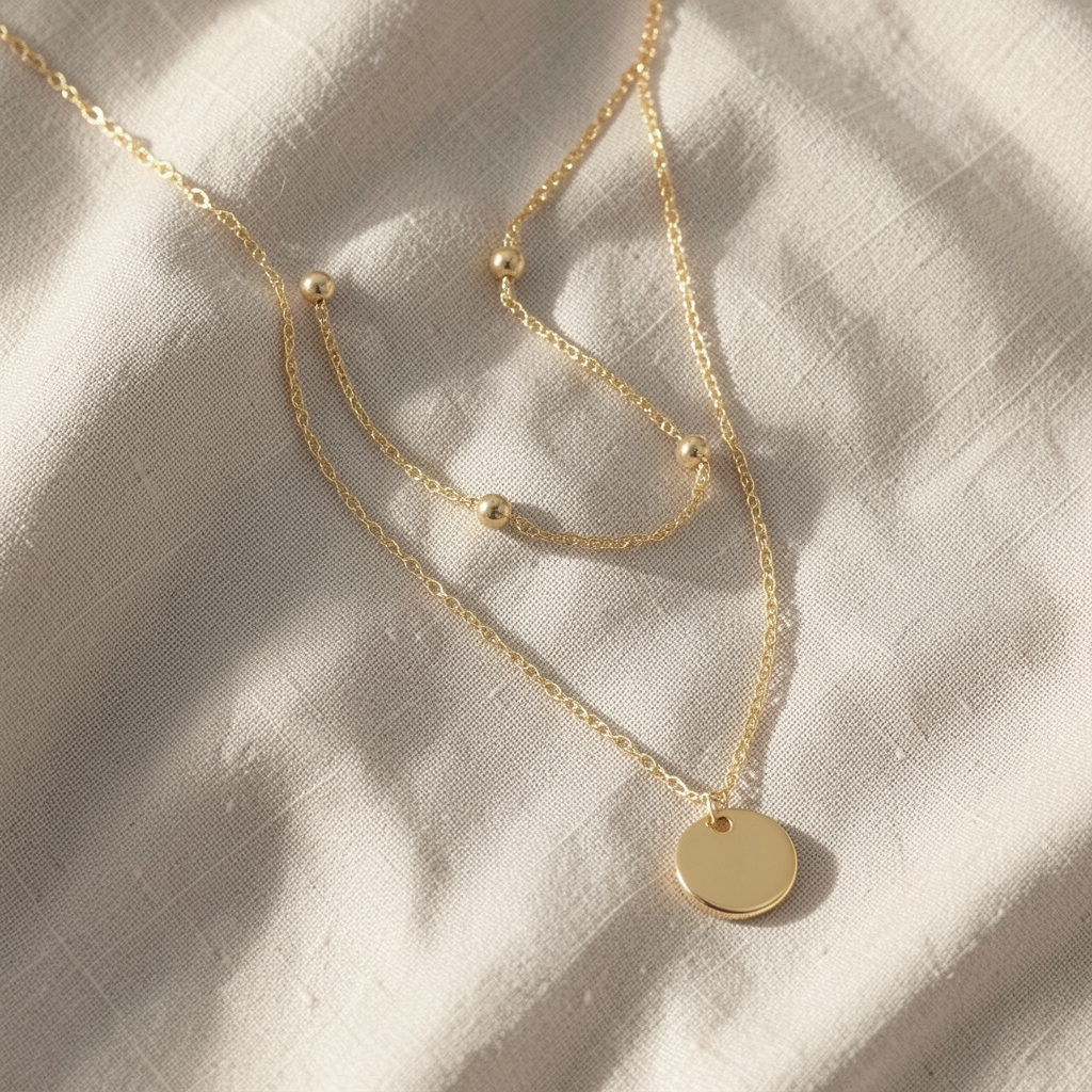 Stacked Plate Necklace
