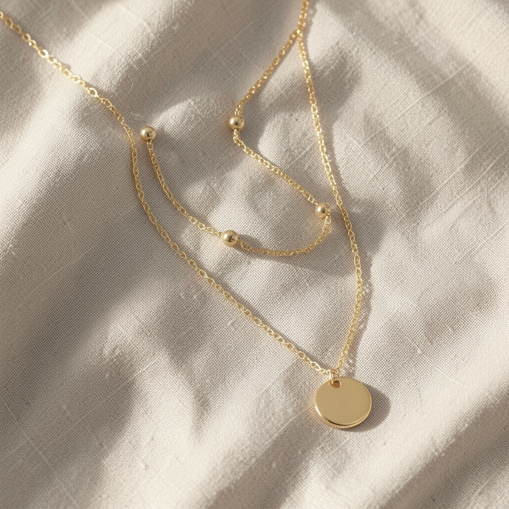 Stacked Plate Necklace