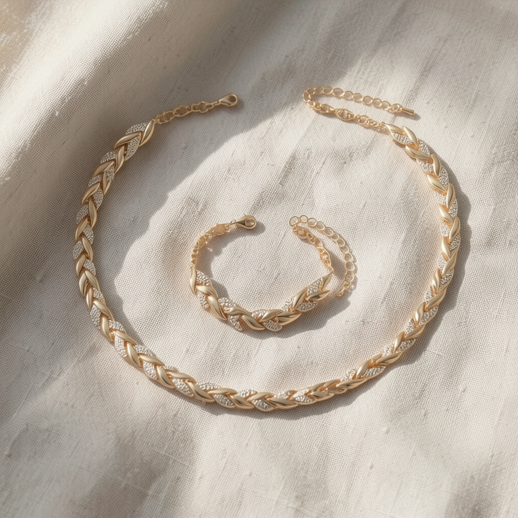Elegant Glass Rhinestone Fish Tail Set