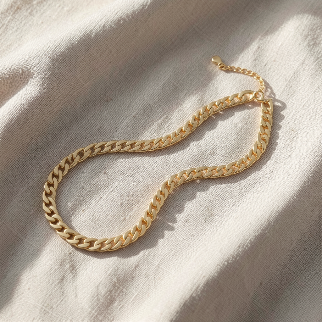 Chunky Cuban Link Necklace | Gold