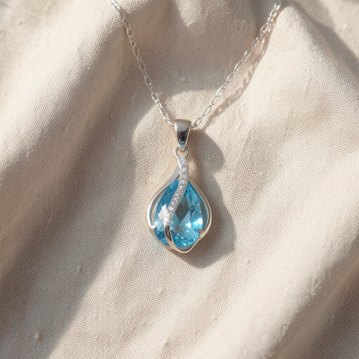 Luminous Blue Grace Necklace