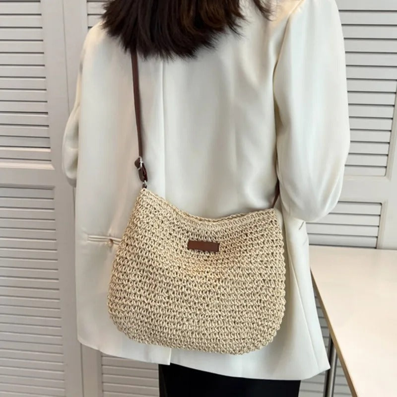 Novae | Straw shoulder bag